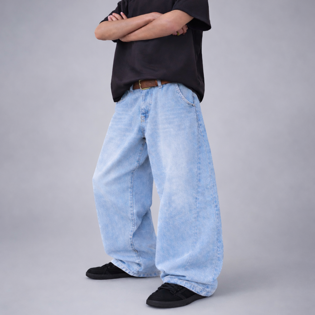 Barrel Wide Baggy Jeans for Men